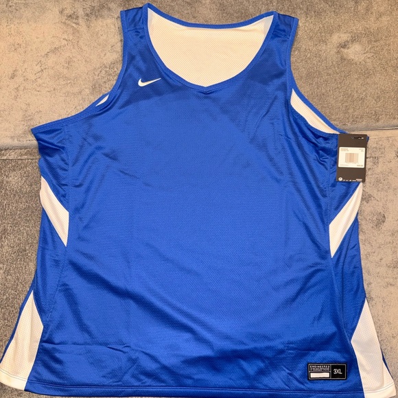 Nike - NWT Reversible Blue and White Basketball Jersey size 3X - Picture 1 of 15